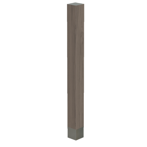 3" Square Post with Titanium Sleeve, 35.25" Height - Walnut