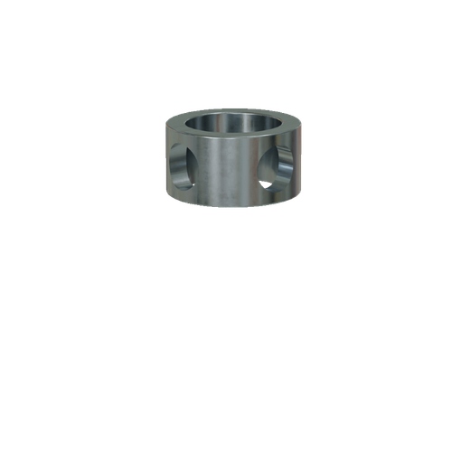 Contemporary Gallery Rail Corner Adapter, Single Rail - Stainless Steel