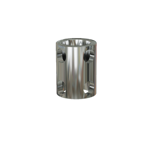 Contemporary Gallery Rail Corner Adapter, Double Rail - Chrome