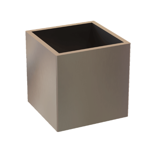 2" Square Anodized Aluminum Sleeve, 2" Height - Satin Stainless