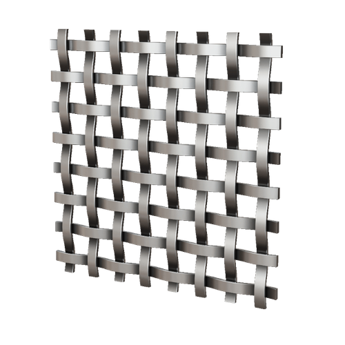.375" Flat Single Square Decorative Grille, 24" Wide x 72" Long Sheet - Antique Pewter