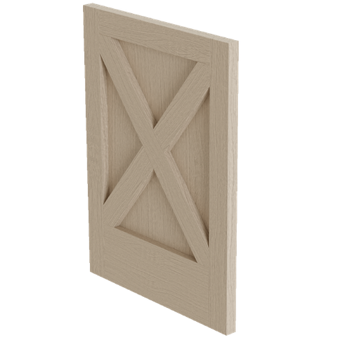 3" Thick x 25" Wide Trimmable X-Panel with Backer, 34.5" Height - White Oak