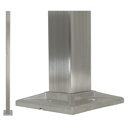 Ascension Stair Parts - Newel Post Plain 41" with Base Square 40mm - Satin Black - SS100