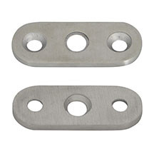 Ascension Stair Parts - Flat Saddle Straight with Screws - Stainless Steel - SS910