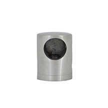 Ascension Stair Parts - Flat Back Bar Holder Ending For 1/2" Round Stainless 304 Satin Lh - Stainless Steel - SS902LH