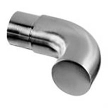 Ascension Stair Parts - 90Deg Retuned End 42.4 mm Round Stainless 304 Satin - Stainless Steel - SS209
