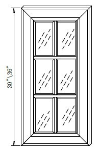 Pro Select Saddle Hickory Shaker Kitchen Cabinet - WMD3336-2-SHS