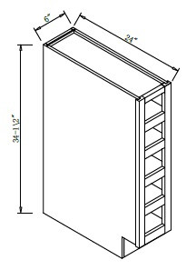 Pro Select Preston White Shaker Kitchen Cabinet - BWR06-PWS