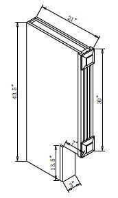Pro Select Preston Chestnut Shaker Kitchen Cabinet - WDB3X43.5-PCS