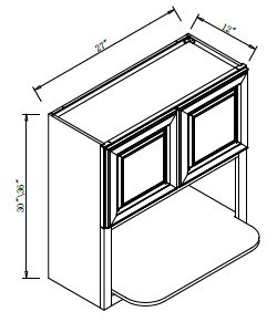 Pro Select Preston Gray Shaker Kitchen Cabinet - WM2736-PGS