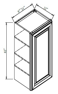 Pro Select Espresso Shaker Kitchen Cabinet - W0942-ESK