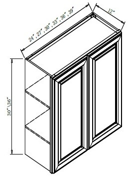Pro Select Espresso Shaker Kitchen Cabinet - W3342-ESK