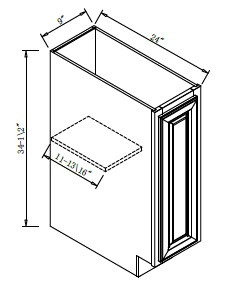 Pro Select Cherry Rope Kitchen Cabinet - B09FHD-CRP