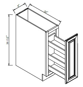 Pro Select Cherry Rope Kitchen Cabinet - SP09-CRP