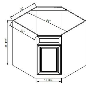 Pro Select Cherry Rope Kitchen Cabinet - NCSB36-CRP