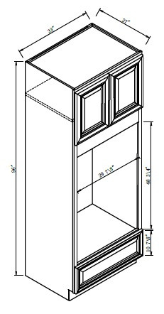 Pro Select Cherry Rope Kitchen Cabinet - OD3396-27-CRP