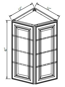 Pro Select Hamilton Walnut Kitchen Cabinet - WEC1242-HW