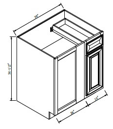 Pro Select Hamilton Walnut Kitchen Cabinet - BBC3639-HW