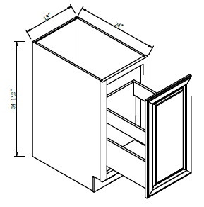 Pro Select White Shaker Kitchen Cabinet - BWBK18-WSK