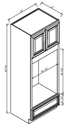 Pro Select White Shaker Kitchen Cabinet - OD3390-27-WSK