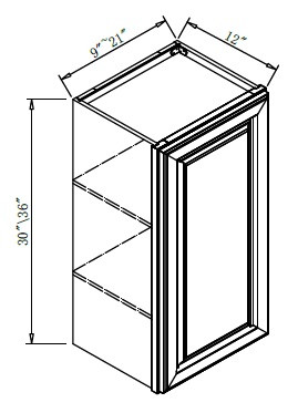 Pro Select Cunningham White Kitchen Cabinet - W0930-CW
