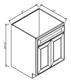 Pro Select Cunningham White Bath Cabinet - VA2721-CW