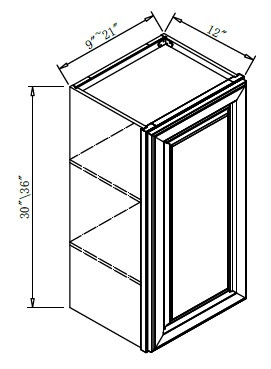 Pro Select Jansen Frost Kitchen Cabinet - W0936-JF