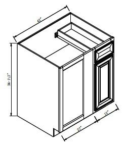 Pro Select Jansen Frost Kitchen Cabinet - BBC4245-JF