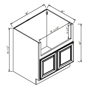 Pro Select Hudson White Kitchen Cabinet - ASB36-HWT