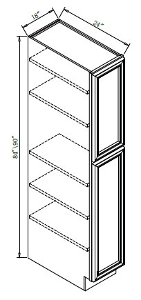 Pro Select Hudson White Kitchen Cabinet - WP1884-HWT
