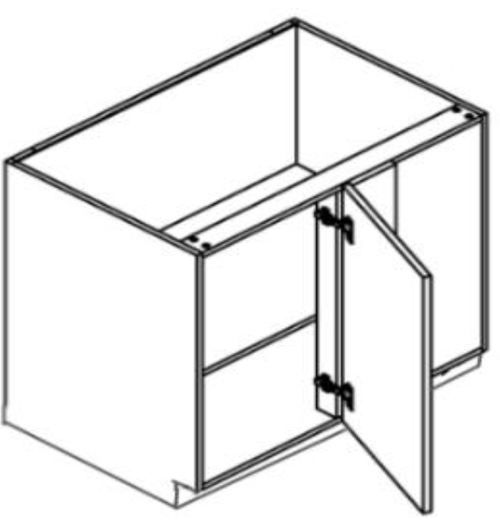 Eurocraft Cabinetry Trends Venice Textured Series Metallica Kitchen Cabinet - BBC45-VMA