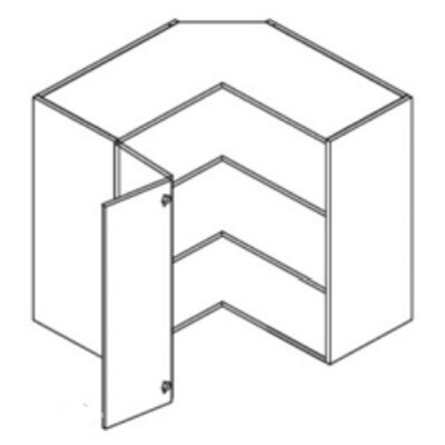 Eurocraft Cabinetry Trends Venice High Gloss Slab Series Gloss Gray Kitchen Cabinet - WER2436-VGG