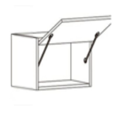 Eurocraft Cabinetry Trends Venice High Gloss Slab Series Gloss Platinum Kitchen Cabinet - W361824FP-VGB