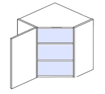 Eurocraft Cabinetry Trends Venice High Gloss Slab Series Gloss Platinum Kitchen Cabinet - WDCGDC2430-VGB