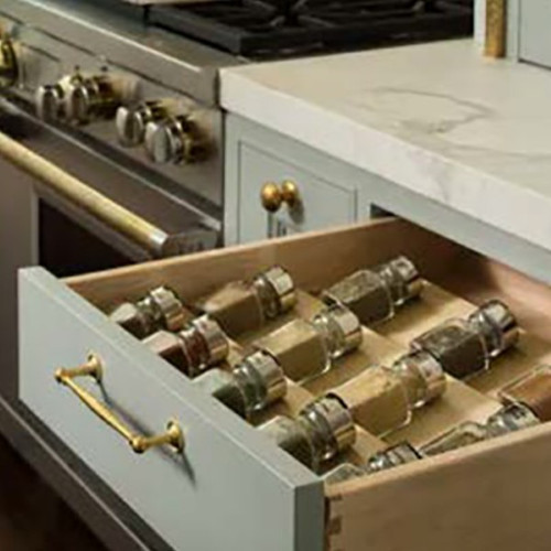 Eurocraft Cabinetry Signature Venice Textured Series Pecan Kitchen Cabinet - 4SDI-36-1-VTP