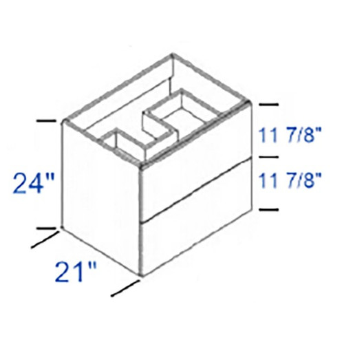 Eurocraft Cabinetry Signature Venice Super Matte Slab Series Matte White Bath Cabinet - VHDSB3624-VMW