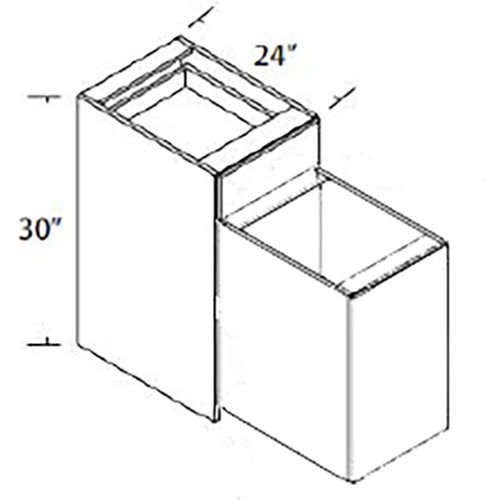 Eurocraft Cabinetry Signature Venice Super Matte Slab Series Matte Olive Green Kitchen Cabinet - BWB18-VMO