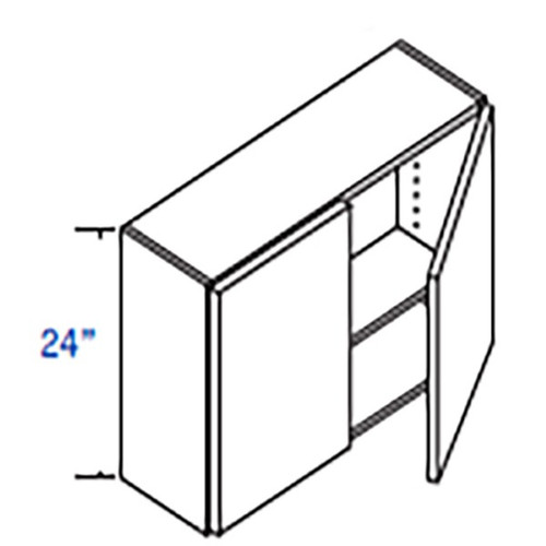 Eurocraft Cabinetry Signature 3DL Slim Shaker Series Mist Beige Kitchen Cabinet - W3624-SLM