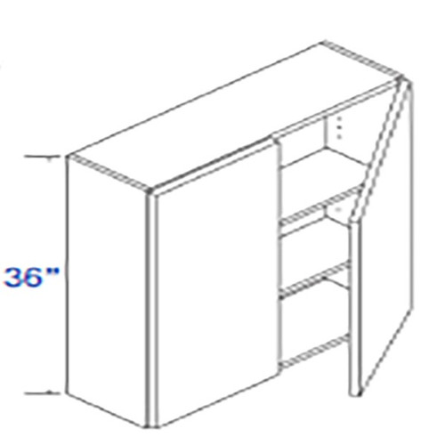 Eurocraft Cabinetry Signature 3DL Slim Shaker Series Stratus White Kitchen Cabinet - W2736-SLW
