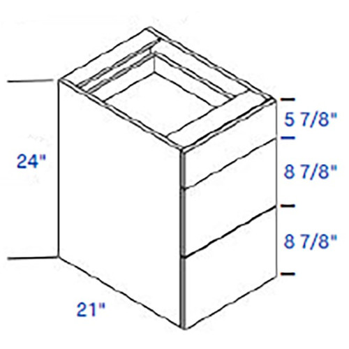 Eurocraft Cabinetry Signature Door Series Lexington Cream Bath Cabinet - VH3D3324-LCM