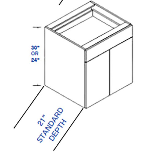 Eurocraft Cabinetry Signature Door Series Lexington Platinum Bath Cabinet - VB27-LPM
