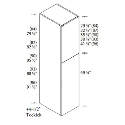 Eurocraft Cabinetry Signature Door Series Lexington Apricot Kitchen Cabinet - TP188424-LAP