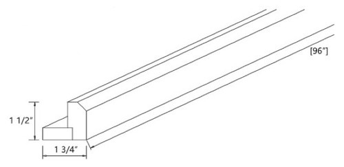 Avalon Light Rail Moulding 8' AL-TLR-2