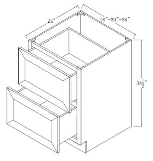 Sterling Pot Drawer Base Cabinet SG-PD30-2