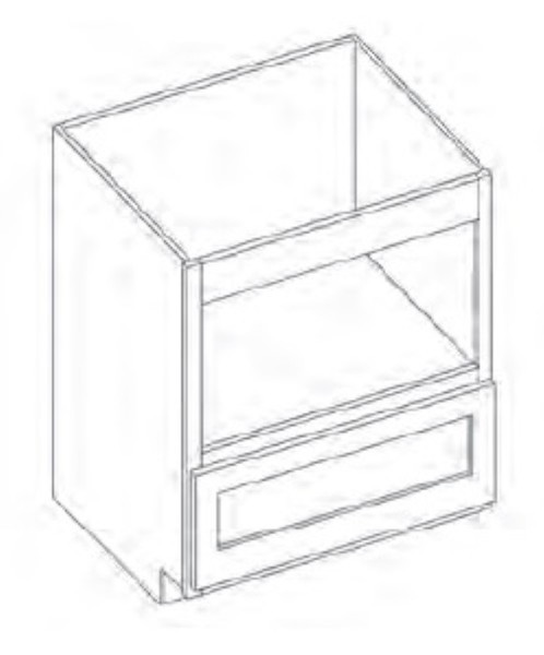 KCD Brooklyn Gray Microwave Base Cabinet - BG-MBC24
