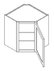 KCD Oslo Classic Walnut Corner Wall Cabinet - OC-CW2415