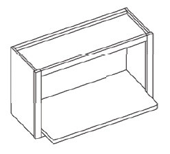KCD Shaker Moss Microwave Wall Cabinet - SM-MWC3018