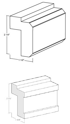 Cubitac Cabinetry Madison Midnight Light Rail Molding - LTRMS-MM