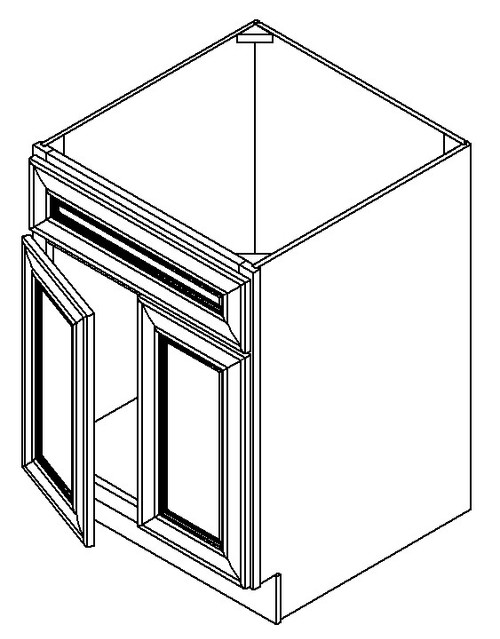 Jarlin Cabinetry - Sink Base Cabinet - SB24 - Sandy Mirage Shaker