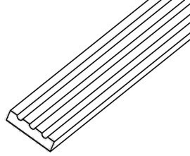 Jarlin Cabinetry - Fluted Filler - PCVFF3 - Sandy Mirage Shaker
